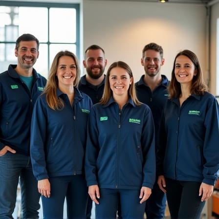 Équipe Répar'Tel Solutions dans leur atelier de Lyon